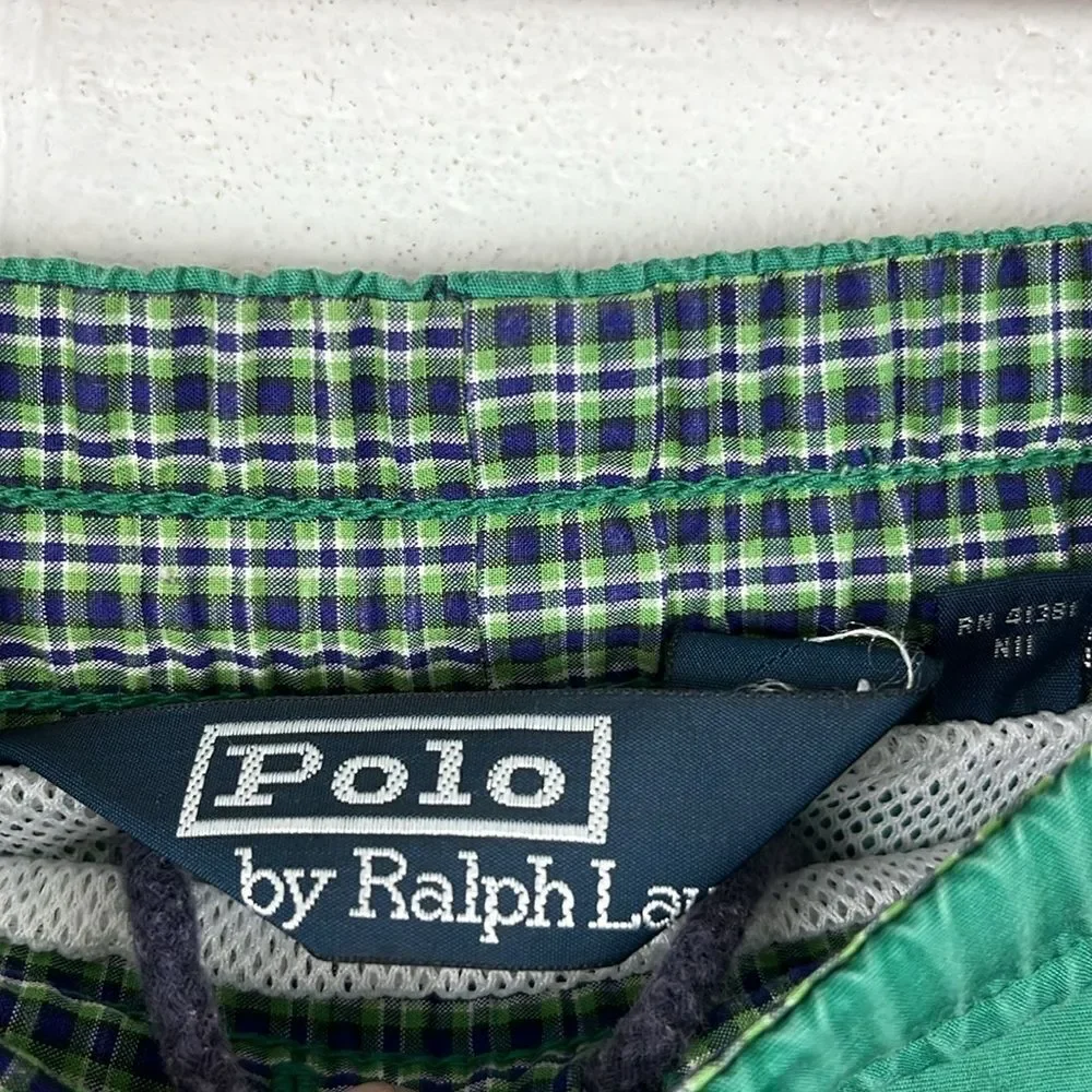 Polo Ralph Lauren men’s green swordfish lined swim trunks size M